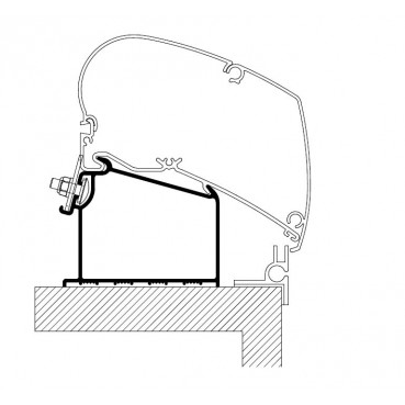 Μαρκίζας Αντάπτορας Adria Caravan 2015 Roof Adapter Dachmontage