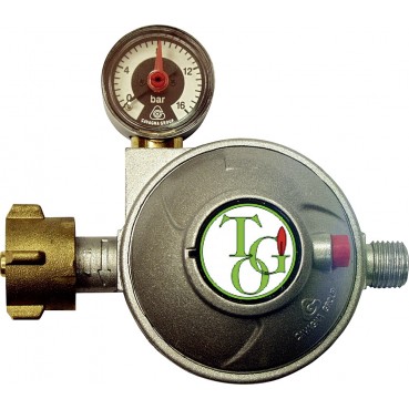 Ρυθμιστής υγραερίου mit Sicherheitsventil und Manometer (1,5 kg/h)