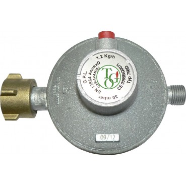 Ρυθμιστής υγραερίου με βαλβίδα ασφαλείας 30 mbar _1,2 kg/h_