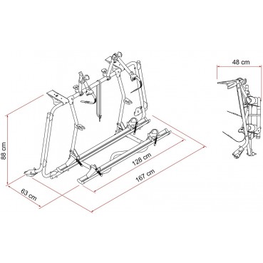 Βάση ποδηλάτων Carry Bike VW ασημί για T5 Pro