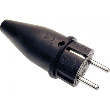 Schuko-Stecker schwarz