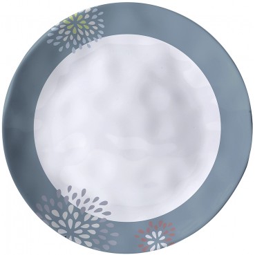 Πιάτο φαγητού Belfiore Durchm. 25 cm weiß/blau/grau