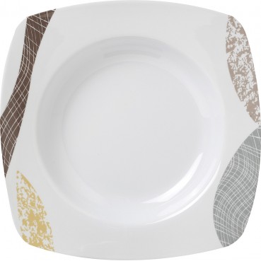 Πιάτο βαθύ Khadi weiß/braun
