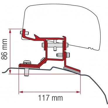 Αντάπτορας 2-τεμ. Ford Custom L1 από 2012 για F40van