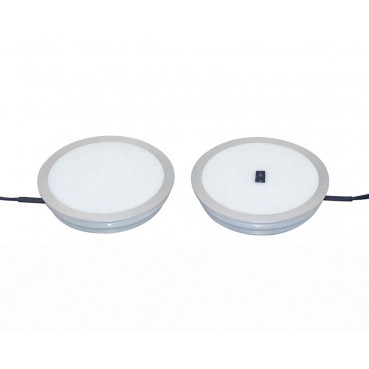 LED Möbeleinbauleuchte silber mit Touch Dimmschalter