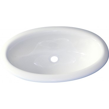 Νιπτηράκι oval, λευκό γυαλιστερό