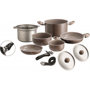 ΣΕΤ ΚΑΤΣΑΡΟΛΕΣ CHOCOLATE 9+1, 22 CM