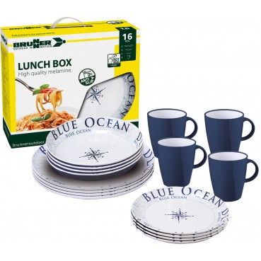 Σετ πιατικά Lunch Box Blue Ocean (16 τεμ.)