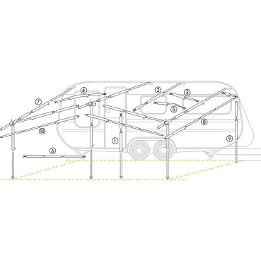 ΣΙΔΕΡΟ ΣΚΗΝΗΣ ΚΥΡΤΟ 22ΜΜ 115-200CM