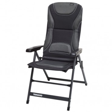 Καρέκλα σπαστή αλουμινίου Trigano Quilted Graphite με επένδυση